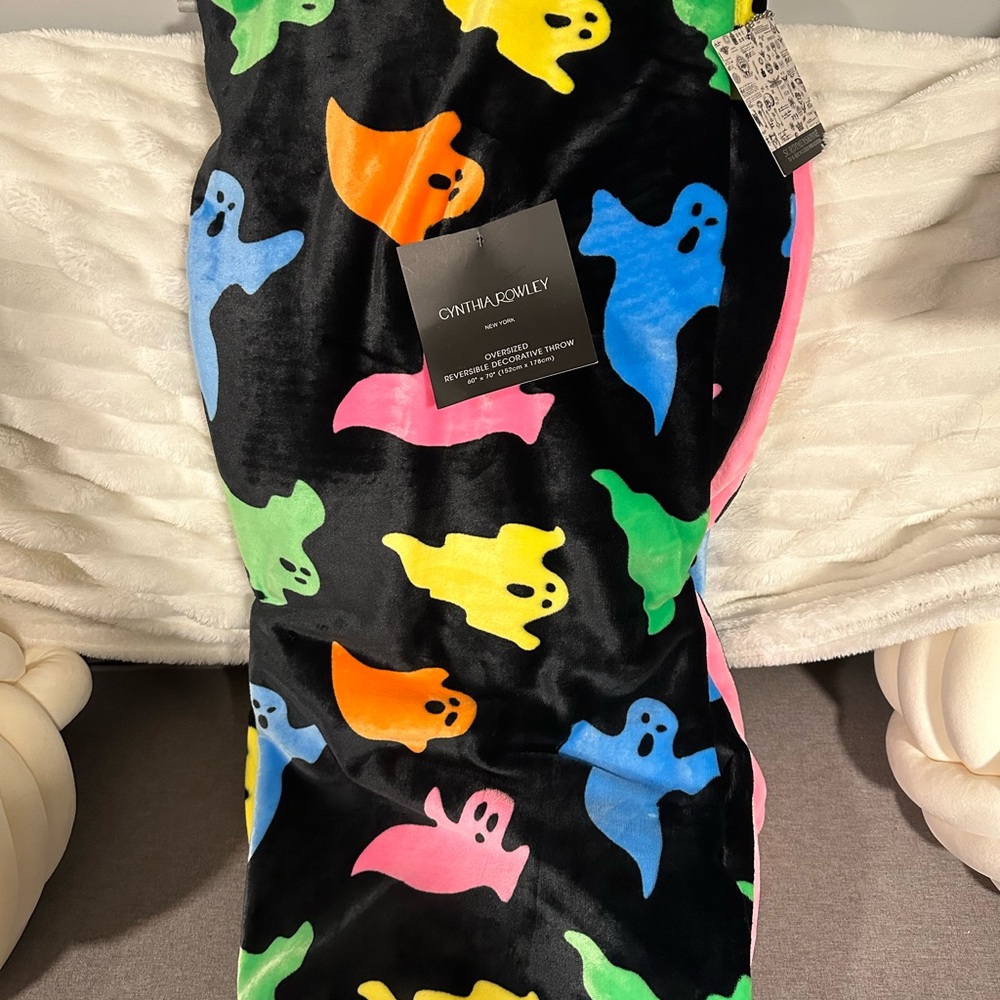Cynthia Rowley Neon Ghost Print Blanket